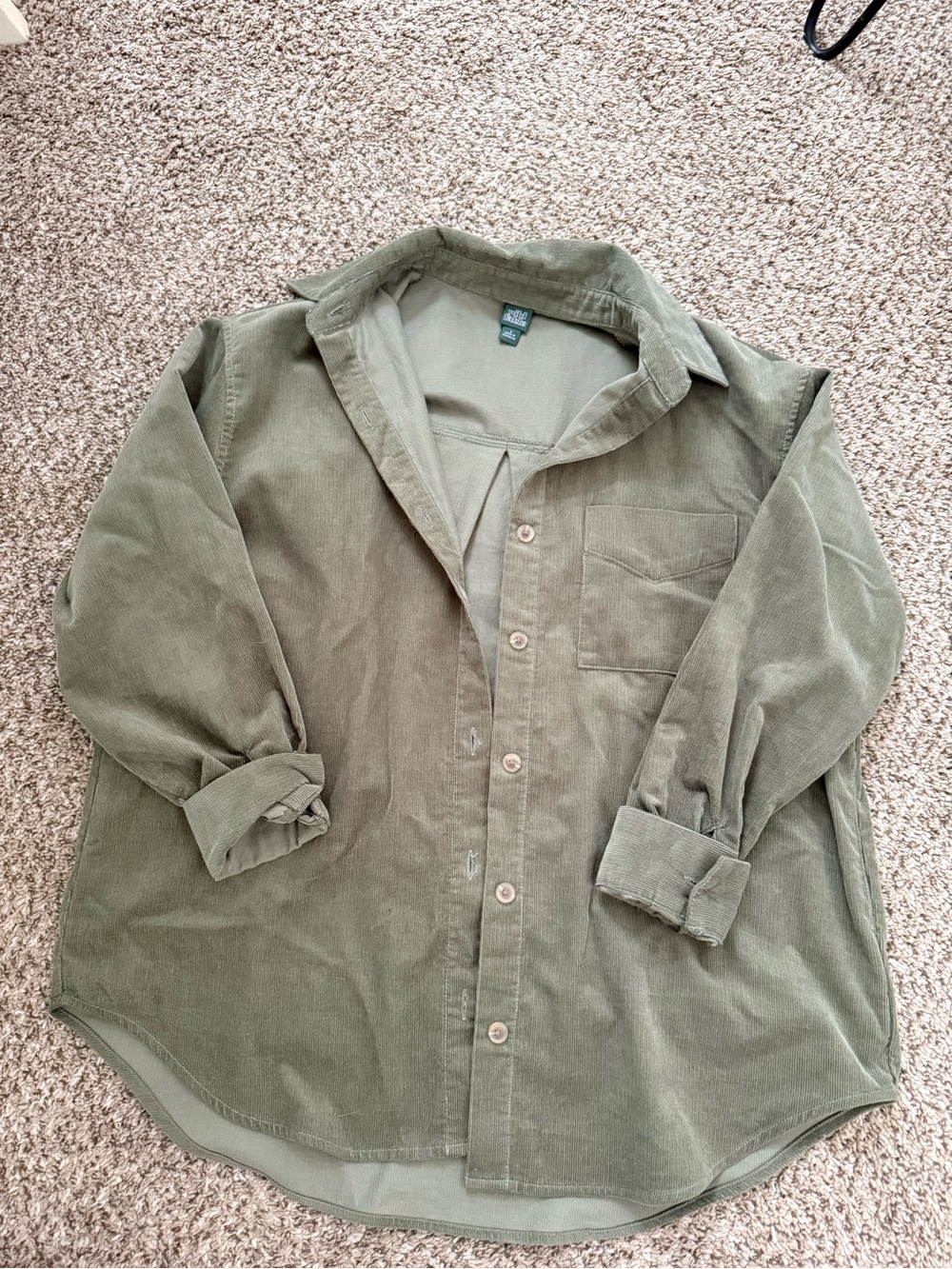 wild fable Olive Corduroy Button-Front Shirt
